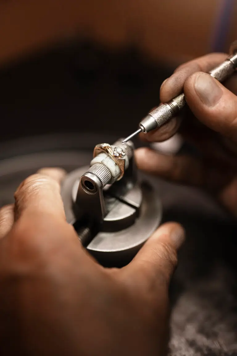 jeweler working shop with equipment
